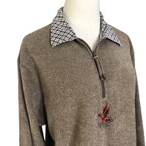 Landhaus Top Brown 1/4 Zip Pullover Waterfall Fleece